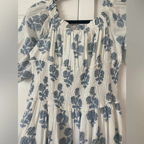 Madison Mathews Paloma Maxi Dress in Blue Floral (S) - Picture 3 of 5